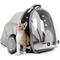 Show in main carousel: Halinfer Hard-Sided Space Capsule Astronaut Clear Bubble Window Airline-Approved Cat Backpack Carrier with Back Extension, 16.5 x 15 x 13-in, Black slide 1 of 8