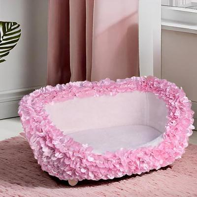 Show full view: Halinfer Petal Elevated Cat Sofa Bed, Pink, Medium slide 7 of 10