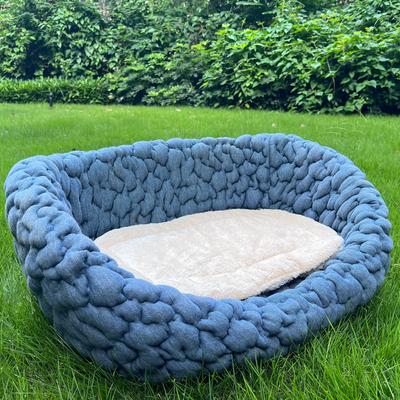 Show full view: Halinfer Bubble Elevated Cat Sofa Bed, Blue, Medium slide 10 of 11