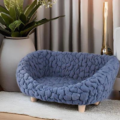 Show full view: Halinfer Bubble Elevated Cat Sofa Bed, Blue, Medium slide 9 of 11