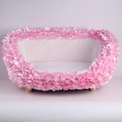 Show full view: Halinfer Petal Elevated Cat Sofa Bed, Pink, Medium slide 2 of 10