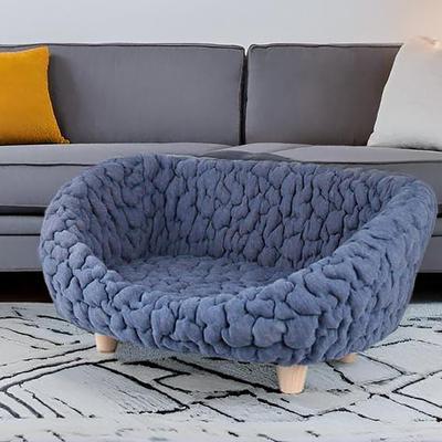 Show full view: Halinfer Bubble Elevated Cat Sofa Bed, Blue, Medium slide 6 of 11