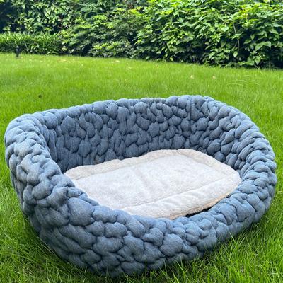 Show full view: Halinfer Bubble Elevated Cat Sofa Bed, Blue, Medium slide 8 of 11