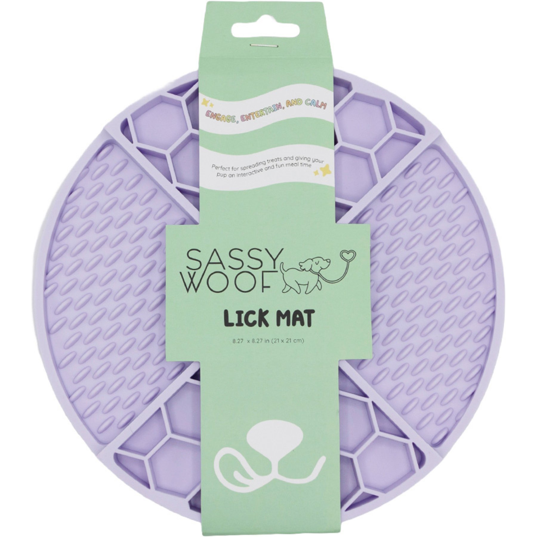 Sassy Woof Silicone Dog Lick Mat, Purple