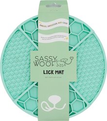 Sassy Woof Silicone Dog Lick Mat, Aqua