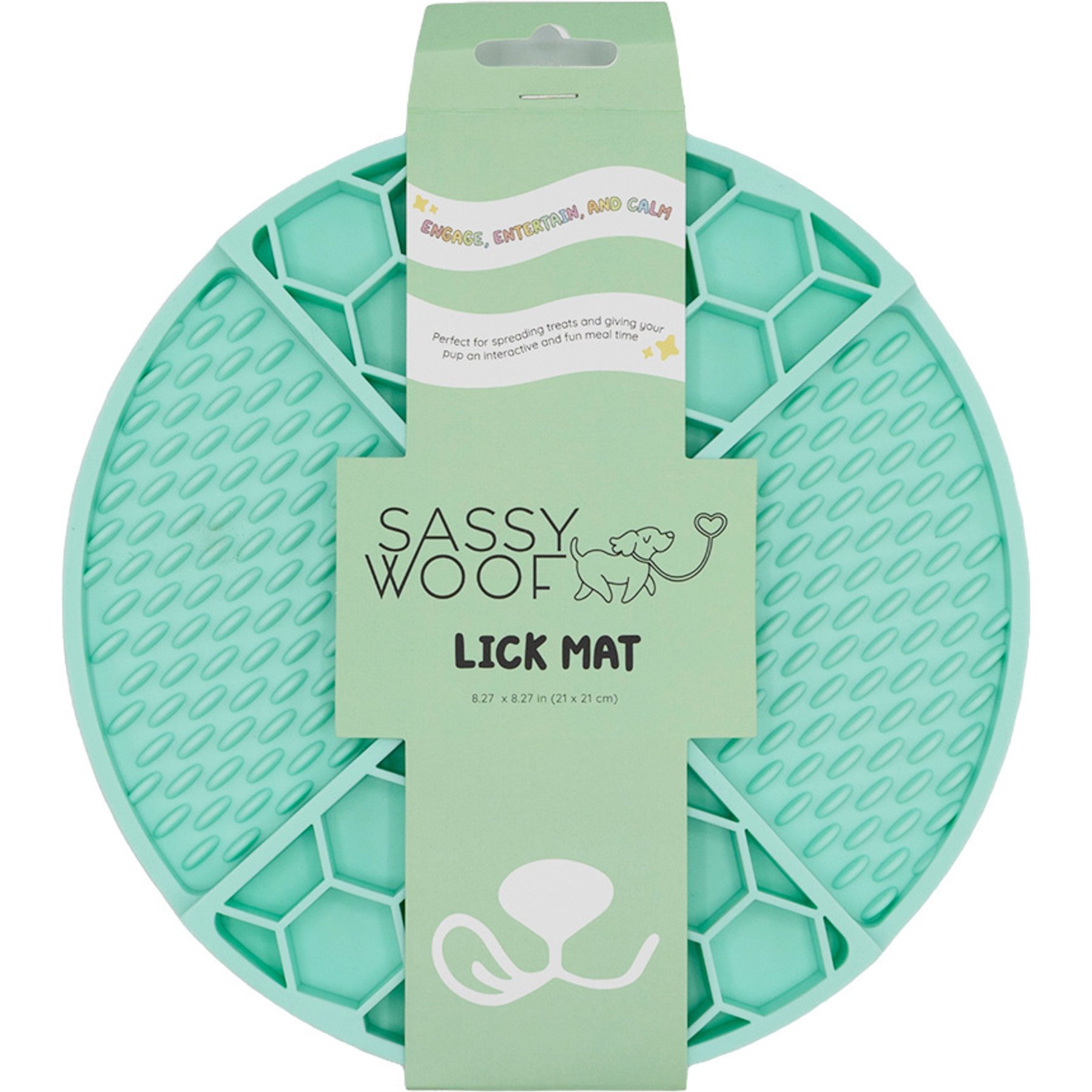 Sassy Woof Silicone Dog Lick Mat, Aqua