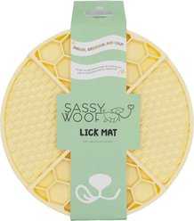 Sassy Woof Silicone Dog Lick Mat, Yellow