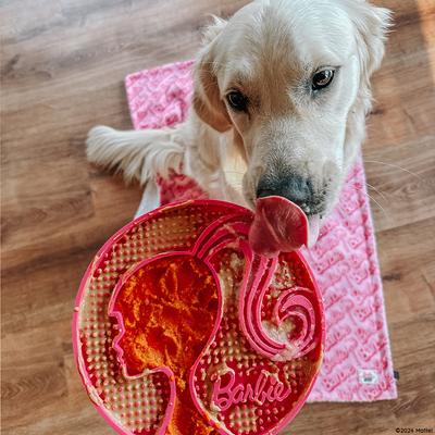 Show full view: Sassy Woof Barbie Silicone Dog Lick Mat, Pink slide 6 of 6