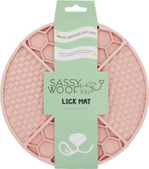 Sassy Woof Silicone Dog Lick Mat, Pink