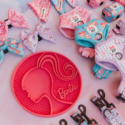 Show full view: Sassy Woof Barbie Silicone Dog Lick Mat, Pink slide 4 of 6