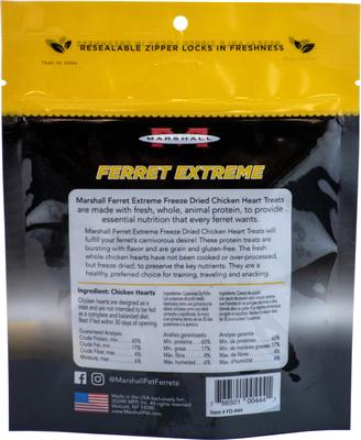 Show full view: Marshall Chicken Heart Ferret Treats, 0.8-oz bag slide 2 of 2