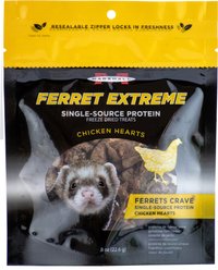 Marshall Chicken Heart Ferret Treats, 0.8-oz bag