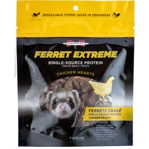 Marshall Chicken Heart Ferret Treats, 0.8-oz bag