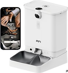 PiFi Smart Portion Control WiFi 5G & 2.4G Dual Bin Automatic Cat Multi Feeder, White, 6-liter, Modern Slim slide 1 of 9