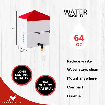Show full view: RentACoop Versatile Chicken Waterer, 64-oz slide 2 of 6