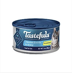 Blue Buffalo Tastefuls Chicken Entrée in Gravy Flaked Wet Cat Food, 3-oz can, case of 4