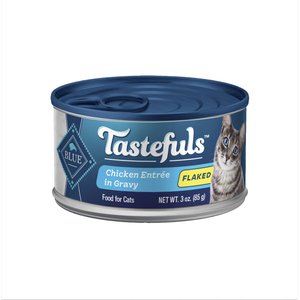 Blue Buffalo Tastefuls Chicken Entrée in Gravy Flaked Wet Cat Food, 3-oz can, case of 4
