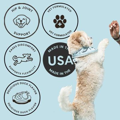 Show full view: The Pets Table Mobility Duck Flavored Soft Chew Hip & Joint Supplement with Glucosamine for Dogs, 60 count slide 4 of 7