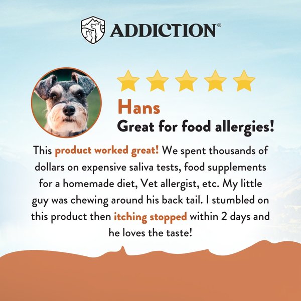 Show full view: Addiction Grain-Free Wild Kangaroo & Apples Limited Ingredient Allergy-Friendly Dry Dog Food, 4-lb bag slide 7 of 11