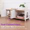 Show in main carousel: RYPetmia Elegant Multi-Functional Litter Box Enclosure, Bed & Window Perch Wood Cat Cabinet, White, Double slide 4 of 9