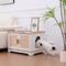 Show in main carousel: RYPetmia Elegant Multi-Functional Litter Box Enclosure, Bed & Window Perch Wood Cat Cabinet, White, Single slide 9 of 9