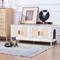 Show in main carousel: RYPetmia Elegant Multi-Functional Litter Box Enclosure, Bed & Window Perch Wood Cat Cabinet, White, Double slide 1 of 9