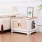 Show in main carousel: RYPetmia Elegant Multi-Functional Litter Box Enclosure, Bed & Window Perch Wood Cat Cabinet, White, Single slide 8 of 9