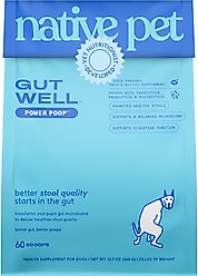 Native Pet GutWell Power Poop Probiotics Gut Health & Digestive Health Supplement for Dogs, 12.7-oz