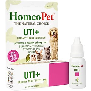 HomeoPet UTI+ Liquid Urinary Supplement for Dogs, 15-mL bottle