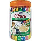 Inaba Churu Tuna & Chicken Puree Variety Pack Grain-Free Lickable Cat Treat, 0.5oz tube, pack of 50
