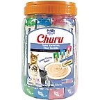 Inaba Churu Tuna Variety Creamy Puree Grain-Free Lickable Cat Treats, 0.5-oz tube, 50 count