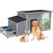 Show in main carousel: Coziwow Wooden Outdoor Dog House with Weatherproof Asphalt Roof, Large, Grey slide 1 of 10