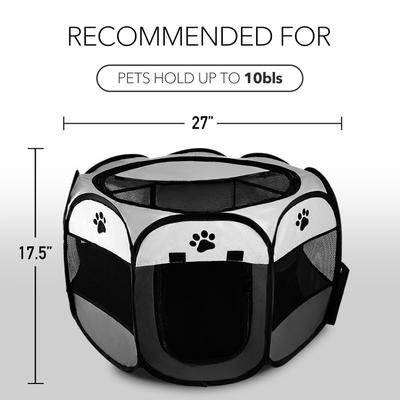 Show full view: Kylinsure Portable Foldable Dog & Cat Playpen, Grey slide 6 of 9