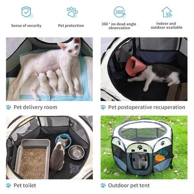 Show full view: Kylinsure Portable Foldable Dog & Cat Playpen, Grey slide 4 of 9