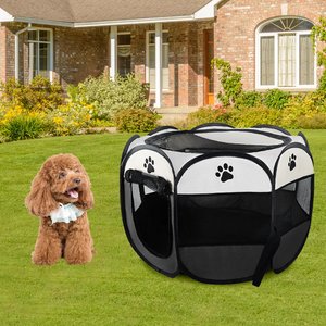 Kylinsure Portable Foldable Dog & Cat Playpen, Grey