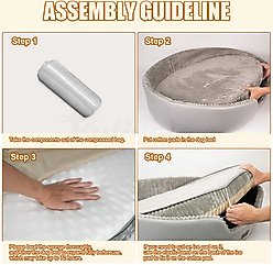 Kylinsure Waterproof Comfort Orthopedic Dog & Cat Sofa Bed with Removable Cover & Ice Pad, Gray, Jumbo slide 2 of 9