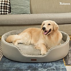 Kylinsure Waterproof Comfort Orthopedic Dog & Cat Sofa Bed with Removable Cover & Ice Pad, Gray, Large