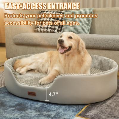 Show full view: Kylinsure Waterproof Comfort Orthopedic Dog & Cat Sofa Bed with Removable Cover & Ice Pad, Coffee, Jumbo slide 5 of 11