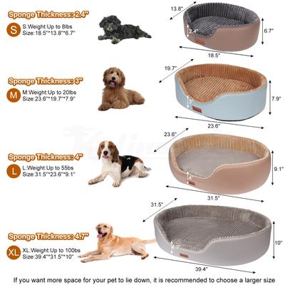 Show full view: Kylinsure Waterproof Comfort Orthopedic Dog & Cat Sofa Bed with Removable Cover & Ice Pad, Coffee, Jumbo slide 6 of 11