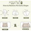 Show in main carousel: Kylinsure Corduroy Fleece Dog & Cat Sofa Bed with Removable Cover, Cream, Small slide 7 of 8