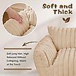 Show in main carousel: Kylinsure Corduroy Fleece Dog & Cat Sofa Bed with Removable Cover, Beign, Small slide 3 of 8