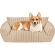 Show in main carousel: Kylinsure Corduroy Fleece Dog & Cat Sofa Bed with Removable Cover, Beign, Small slide 6 of 8