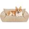 Show in main carousel: Kylinsure Corduroy Fleece Dog & Cat Sofa Bed with Removable Cover, Beign, Small slide 6 of 9