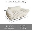Show in main carousel: Kylinsure Corduroy Fleece Dog & Cat Sofa Bed with Removable Cover, Cream, Small slide 4 of 8