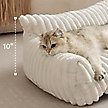 Show in main carousel: Kylinsure Corduroy Fleece Dog & Cat Sofa Bed with Removable Cover, Cream, Small slide 3 of 8