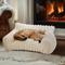 Show in main carousel: Kylinsure Corduroy Fleece Dog & Cat Sofa Bed with Removable Cover, Cream, Small slide 5 of 9