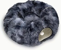 Kylinsure Plush Cat Tunnel Bed, Dark Blue, Medium slide 1 of 7