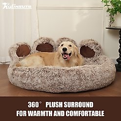 Kylinsure Round Plush Orthopedic Donut Dog & Cat Bed, Pink, Medium slide 2 of 8