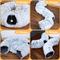 Show in main carousel: Kylinsure Plush Cat Tunnel Bed, Grey, Medium slide 2 of 9