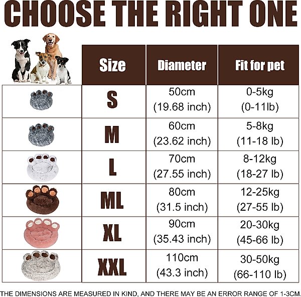 Kylinsure Round Plush Orthopedic Donut Dog & Cat Bed